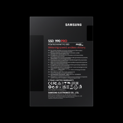 Samsung 990 PRO SSD showing compact M.2 2280 form factor