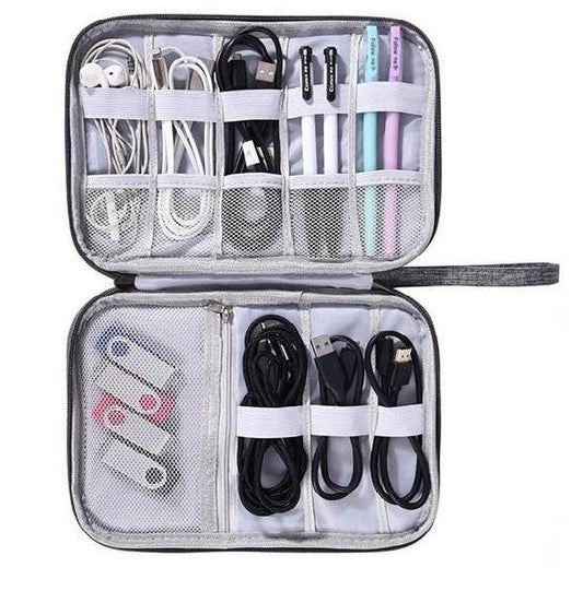 MicroWorld Electronics Organizer Storage Pouch and Travel Bag - BAG0 Black