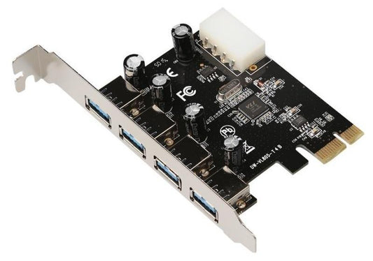 MicroWorld USB3.0 PCIe Expansion Card - 4 Ports, 5Gbps Speed for Ultimate Connectivity - TXB048