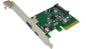 MicroWorld USB 3.1 Type C Dual Expansion Card - Ultra-Fast Data Transfer and Charging Solution - E1001