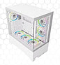 Mid-Tower Case - Stylish White Steel and Tempered Glass Design, No PSU Included OCCASAATXWH