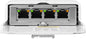 Ubiquiti Networks NanoSwitch Outdoor 4-Port PoE Passthrough Switch showing 4 Gigabit Ethernet ports with status LEDs — UBIQUITI