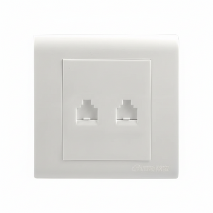 M-Link NET014 RJ45 and RJ11 faceplate front view