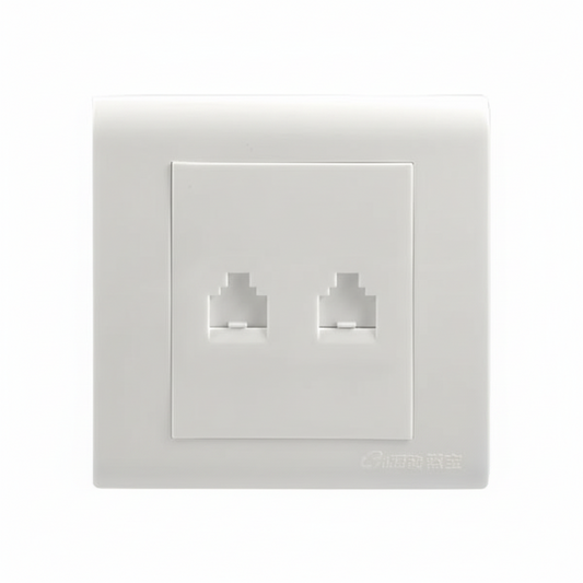 M-Link NET014 RJ45 and RJ11 faceplate front view