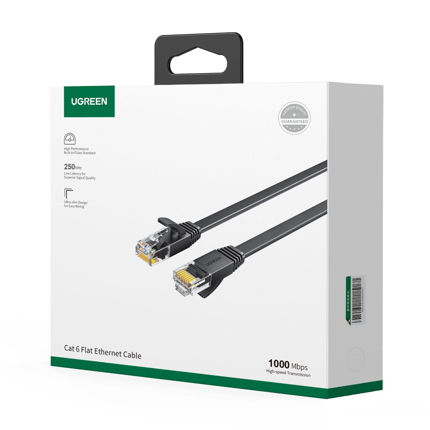 ugreen-nw102-cat6-u-utp-flat-ethernet-cable-8m-black