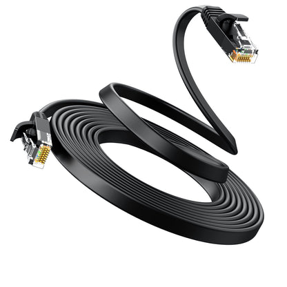 UGREEN NW102 Cat6 U/UTP Flat Ethernet Cable 0.5m - Black