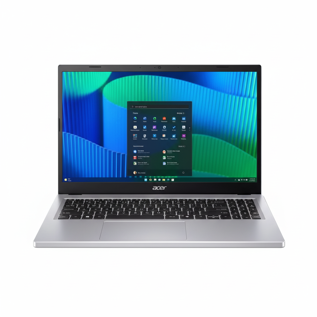 Front view of the closed Acer Extensa 15 laptop.

