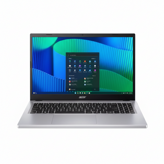 Front view of the closed Acer Extensa 15 laptop.

