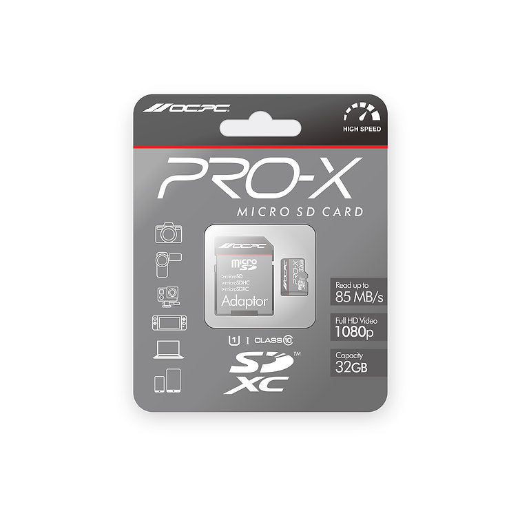 OCPC PRO-X 32GB microSDHC UHS-I Memory Card