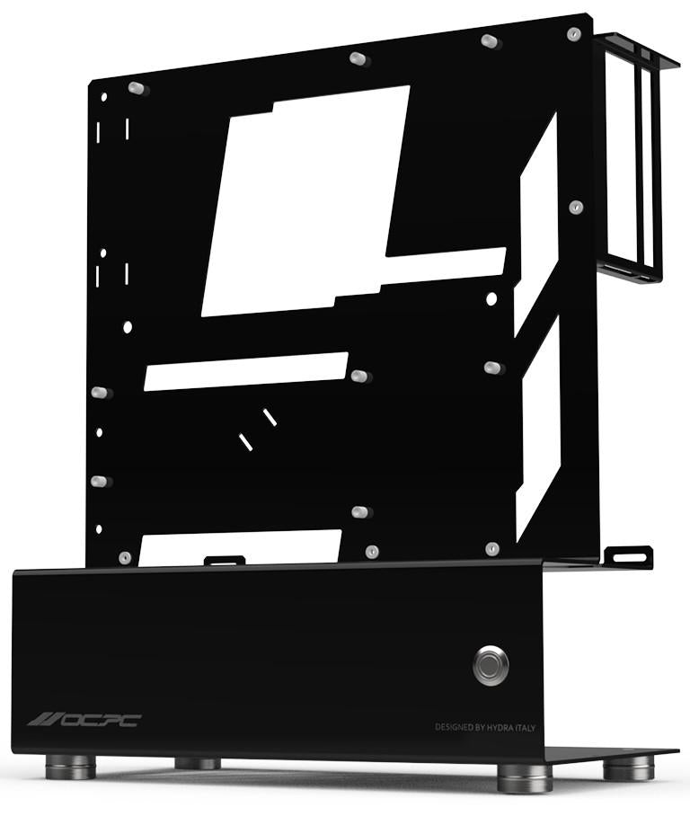 Sleek OCPC Micro M-ATX Open Air Computer Chassis - No PSU - Supports ATX PSU for compact, stylish builds.