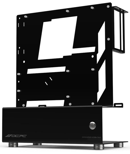 Sleek OCPC Micro M-ATX Open Air Computer Chassis - No PSU - Supports ATX PSU for compact, stylish builds.