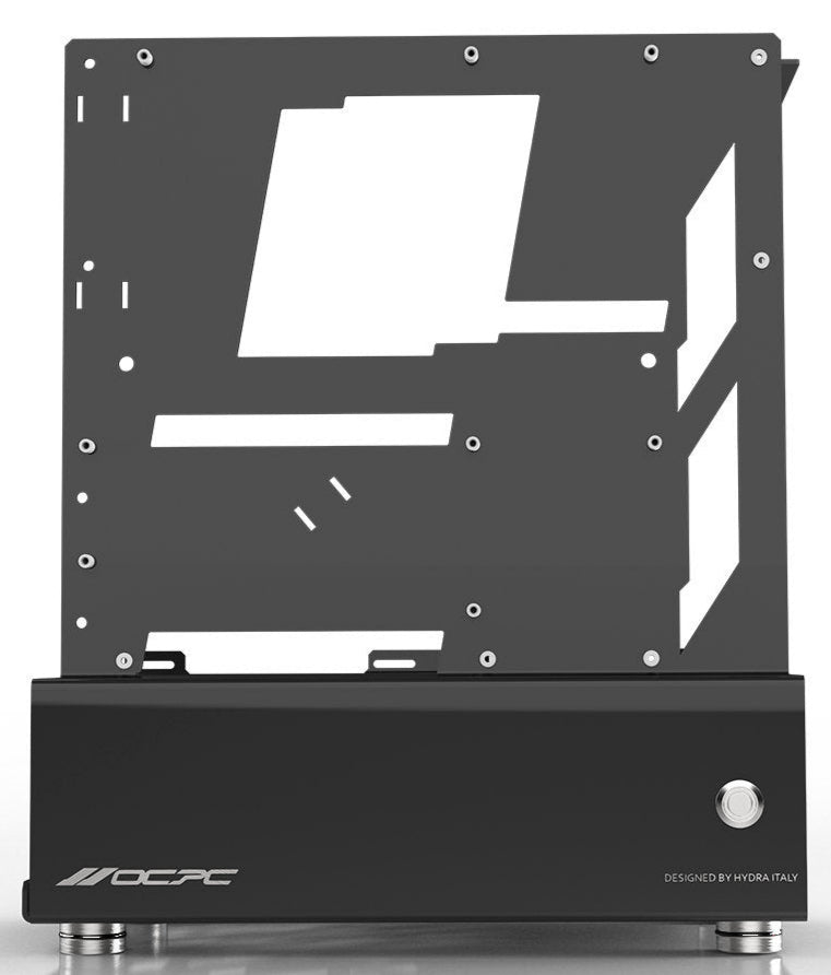 OCPC Micro M-ATX Open Air Computer Chassis - No PSU - Supports ATX PSU for stylish and space-saving builds.