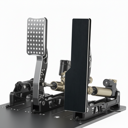 SIMAGIC P2000 Long Throttle Plate aluminum construction front view

