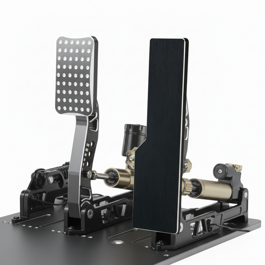 SIMAGIC P2000 Long Throttle Plate aluminum construction front view

