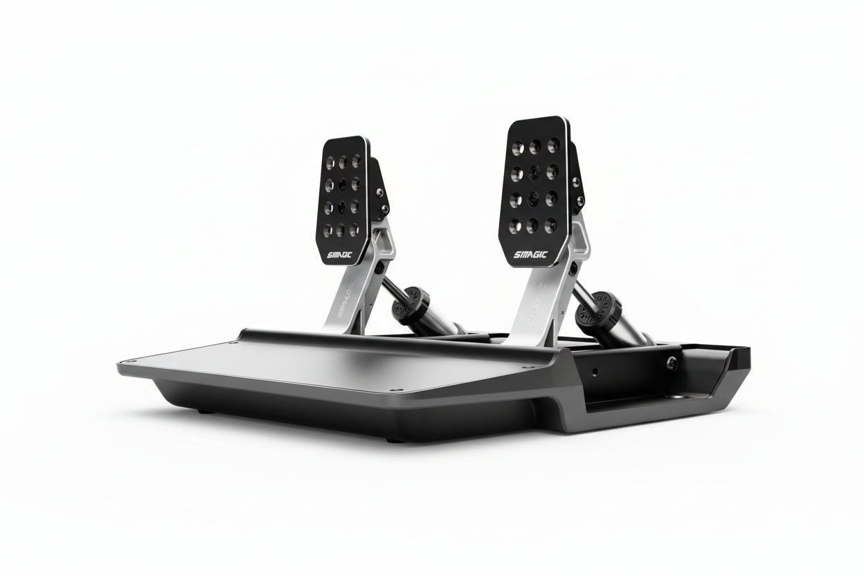 SIMAGIC P500 brake pedal with 100kg load cell and Hall angle sensor housing

