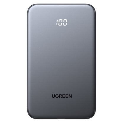 UGREEN 10000mAh 20W Power Bank with Built-in Cable (PB526-75161B) – front view