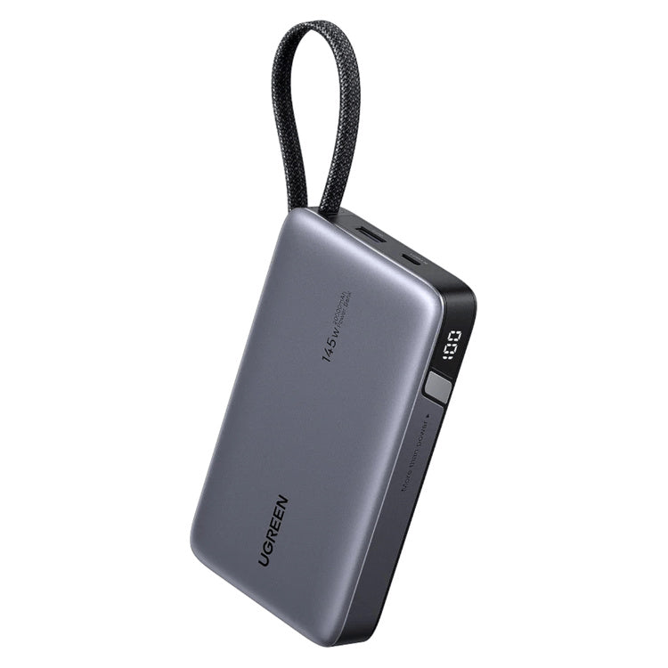UGREEN Nexode 145W 20000mAh  Power Bank with built-in USB Type-C Cable (PB551-55992B) – full product view