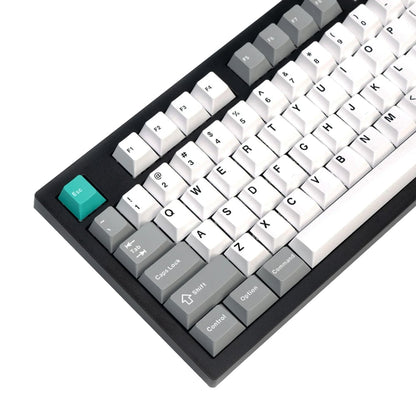 Keychron Cherry Profile Double Shot PBT Full Keycap Set - Grey/White/Mint