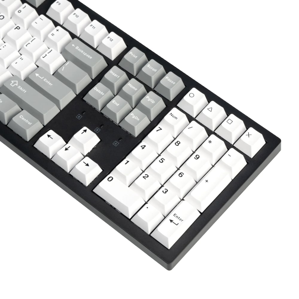 Keychron Cherry Profile Double Shot PBT Full Keycap Set - Grey/White/Mint