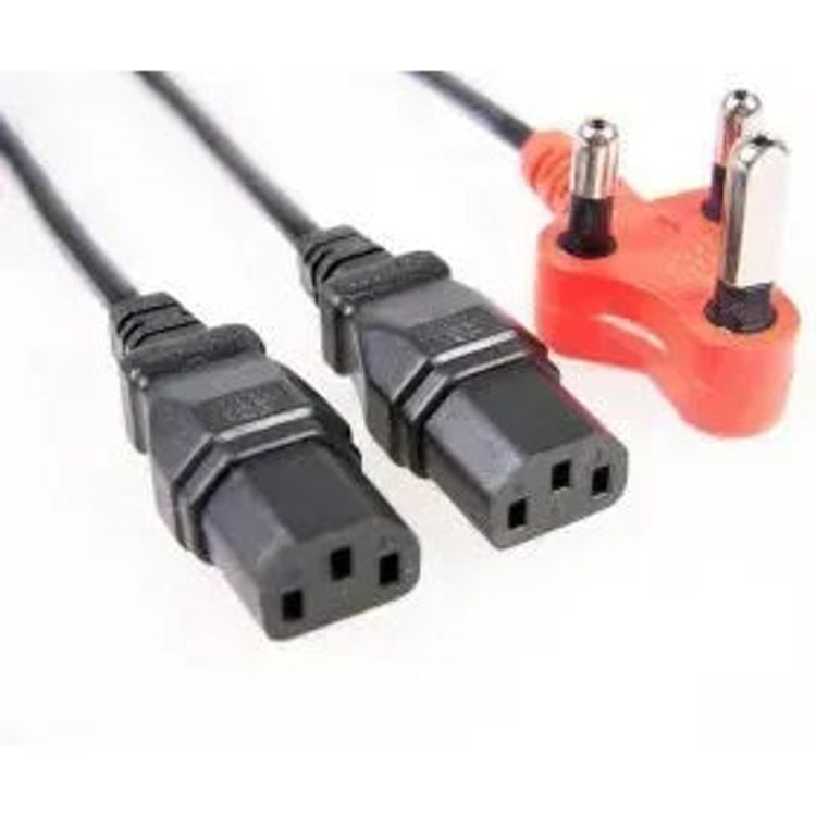Dedicated SA 3-pin to dual IEC C13 power cable PC-6D2IC13BK2.8