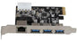 PCI-E Expansion Card: 3x USB 3.0 Ports & 1x RJ45 Ethernet - Model TXB014