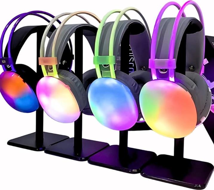 The headphones connected to a smartphone via Bluetooth.


