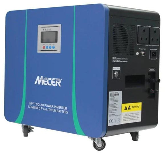 PRE-Loved MECER SOL-I-BB-M2L - 2KVA Trolley Inverter with 100Ah Lithium Battery and 820W MPPT Solar Charger