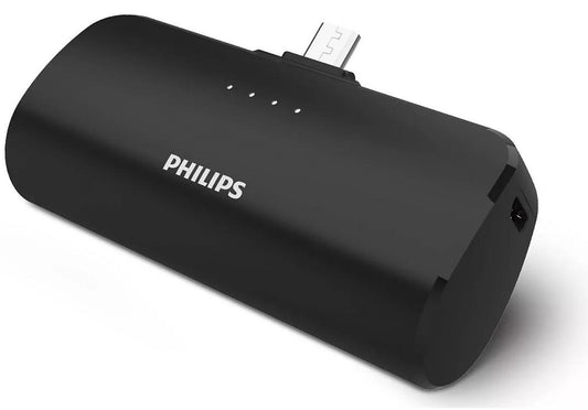 PRE-Loved Philips Compact Power Bank 2500mAh - Micro-USB Portable Charger (O-DLP2510U/00) for on-the-go charging.
