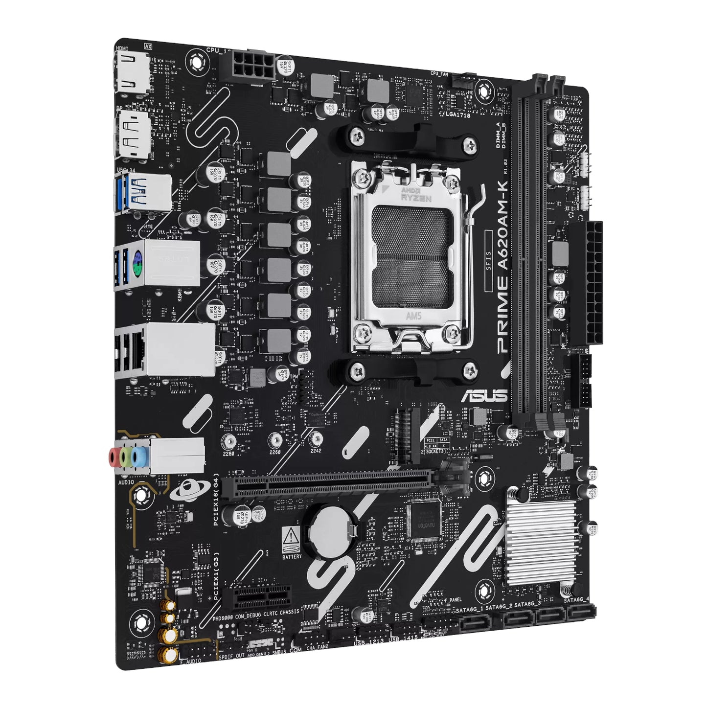 Asus motherboard on a white background