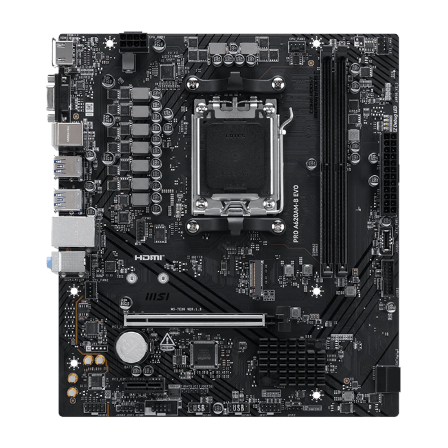 MSI PRO A620M-B AM5 Motherboard for AMD Ryzen 7000 Series DDR5 PCIe 4.0