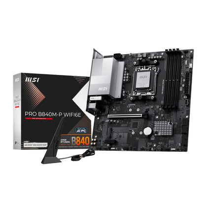 MSI PRO B840M-P WIFI6E Micro-ATX Motherboard – AMD AM5, DDR5, PCIe 4.0, M.2, USB 3.2, Wi-Fi 6E | MSI Official Store