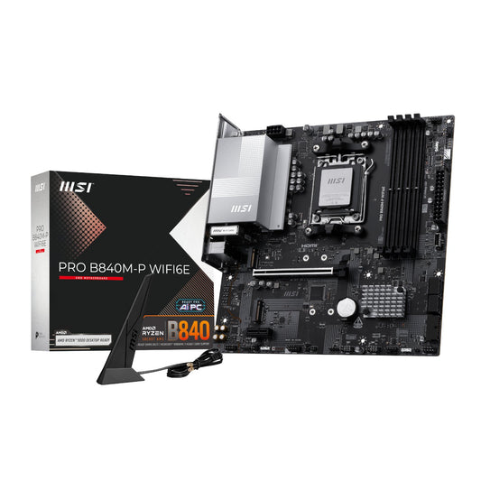 MSI PRO B840M-P WIFI6E Micro-ATX Motherboard – AMD AM5, DDR5, PCIe 4.0, M.2, USB 3.2, Wi-Fi 6E | MSI Official Store