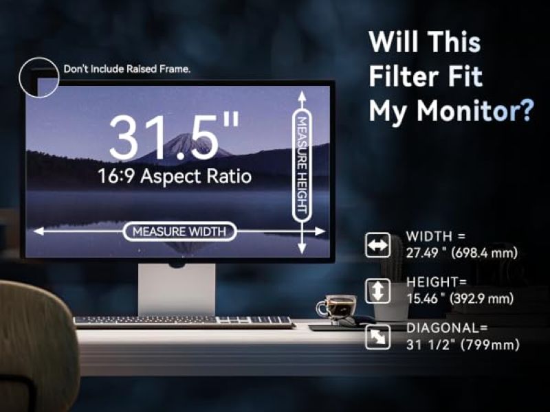 M-Link PSP31 31.5" Monitor Privacy Screen Filter