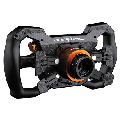 PXN GT ONE PXN-WGTL 300mm racing steering wheel – rear view with optional Z QS quick-release adapter, sold separately