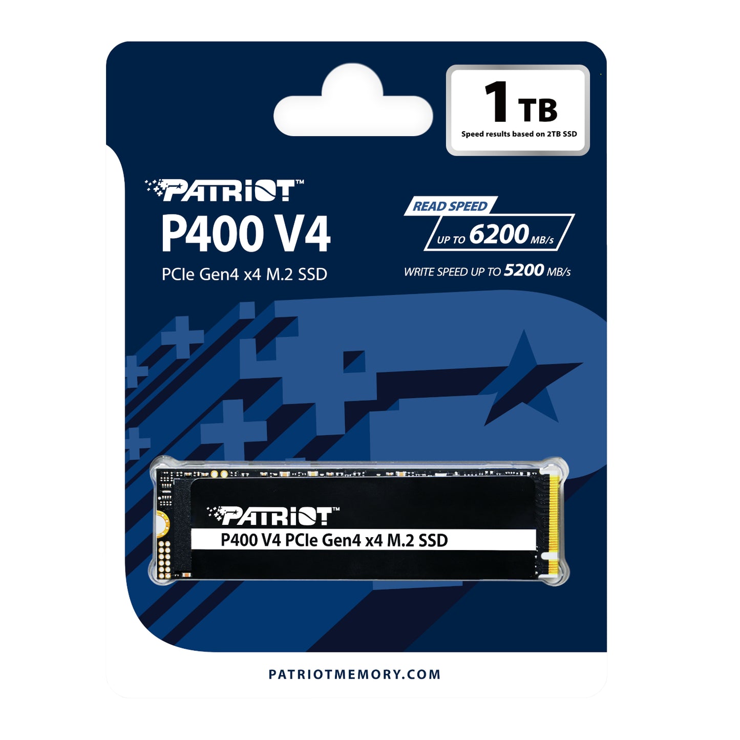 Patriot P400 V4 PCIe Gen4 x4 1TB M.2 2280 NVMe SSD offers ultra-fast storage for gaming and creative tasks.