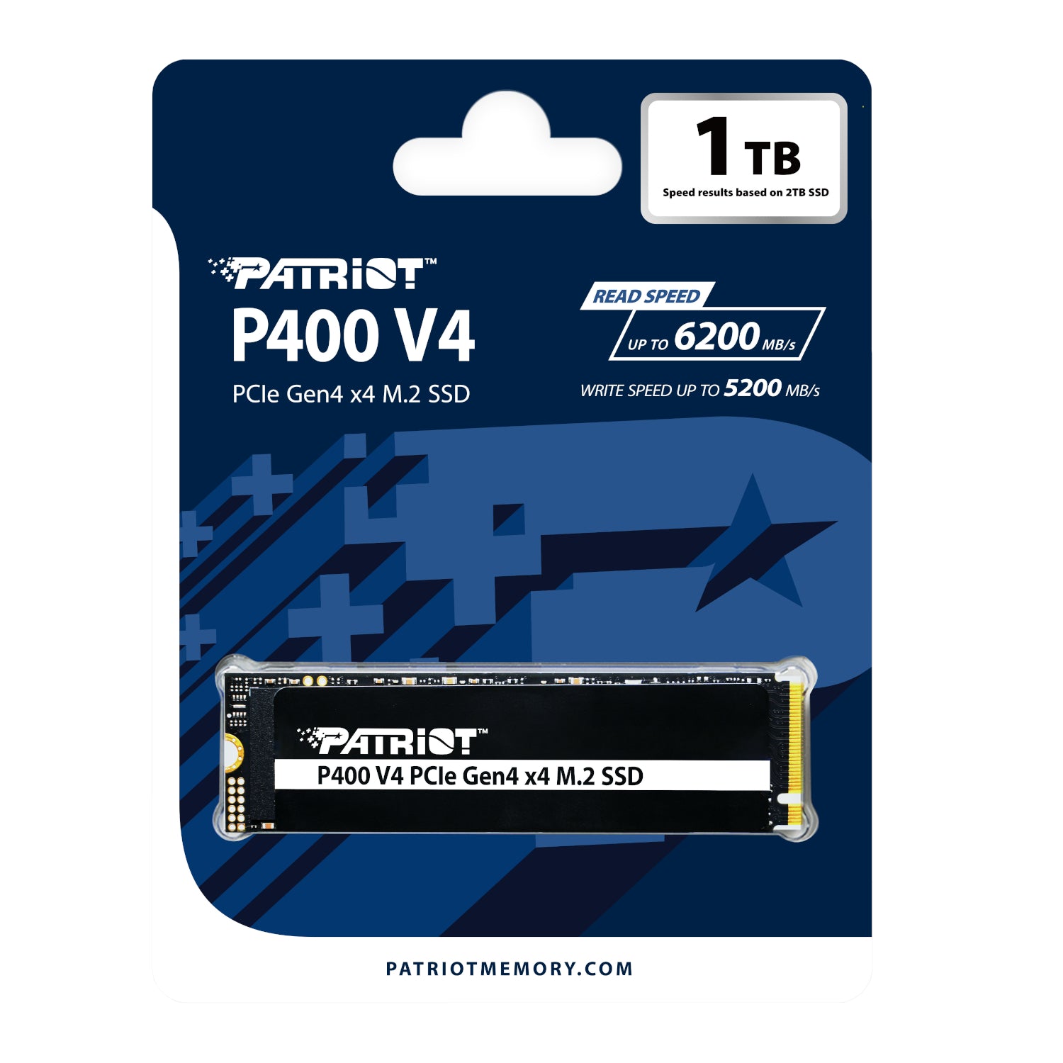 Patriot P400 V4 PCIe Gen4 x4 1TB M.2 2280 NVMe SSD offers ultra-fast storage for gaming and creative tasks.