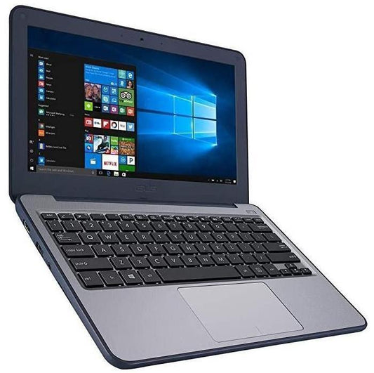 PRE-Loved ASUS VivoBook 11.6" in Dark Blue, featuring Celeron N3350, 4GB RAM, 64GB storage, ultra-portable design.