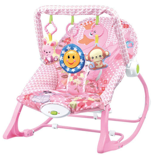 Cozy and safe, the PRE-Loved Pink Baby Cradle Safety Crib Rocker - Gentle Rocking, Cozy Sleep RF-KID-008 for peaceful naps.