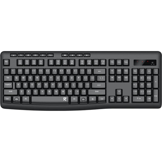 Redragon BK-7367 Full-size Ergonomic Wireless Membrane Office Keyboard - Black