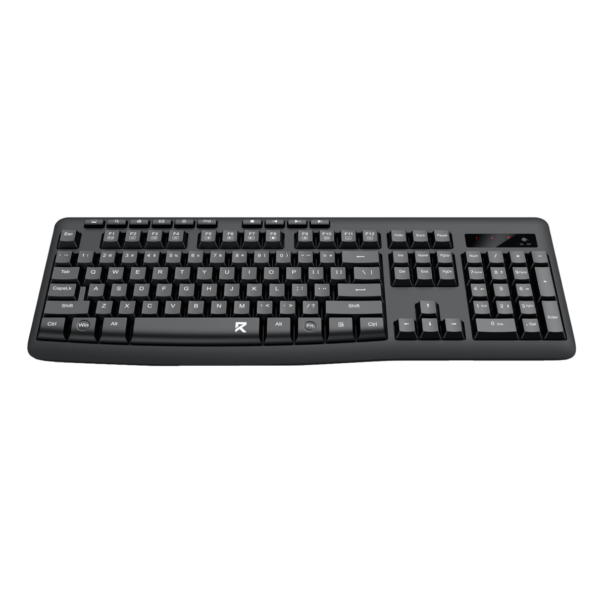 Redragon BK-7367 Full-size Ergonomic Wireless Membrane Office Keyboard - Black