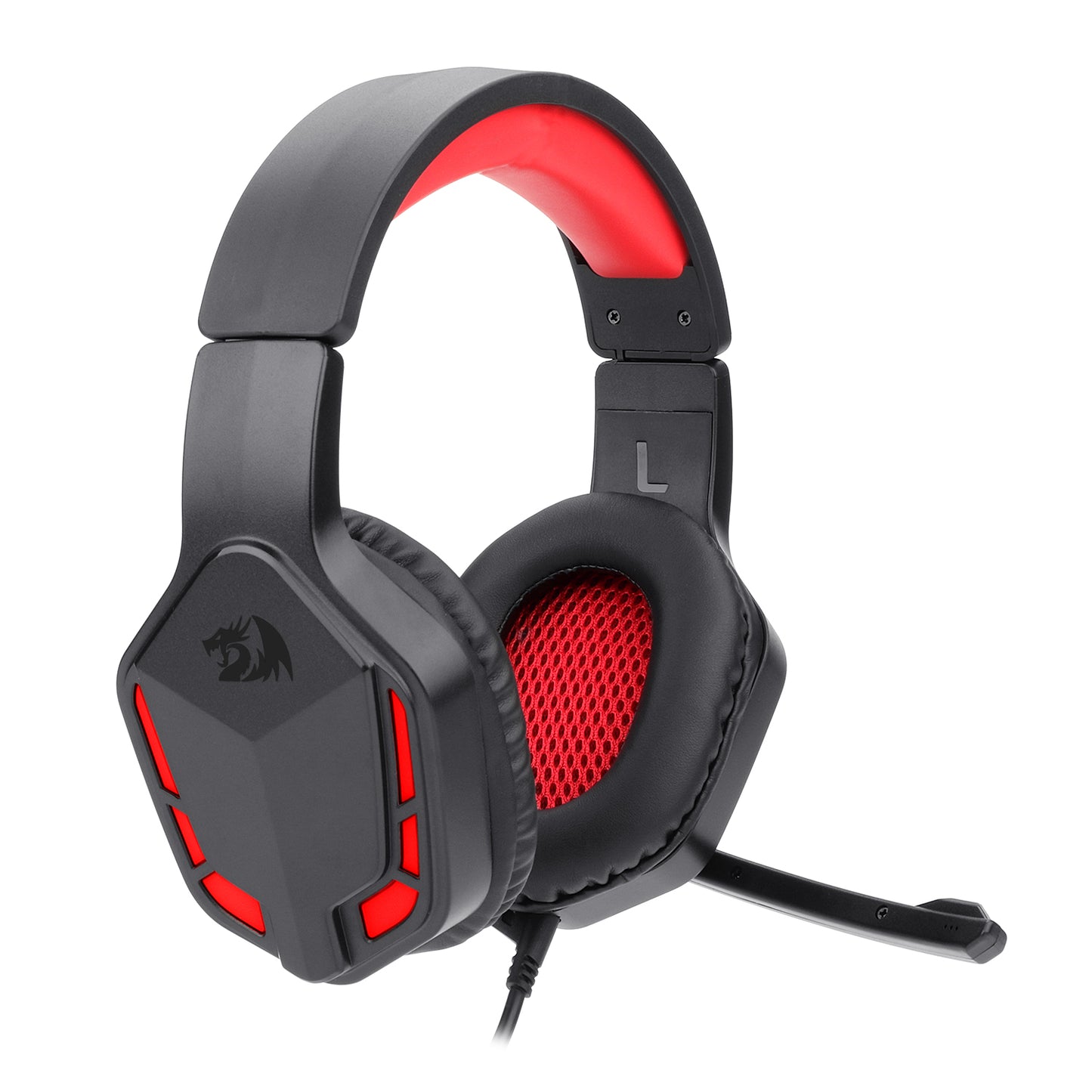 Redragon H220 THEMIS LED Wired Over-Ear Gaming Headset with Mic – Black