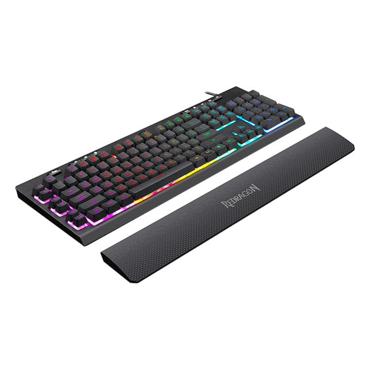 Redragon K512 SHIVA RGB Gaming Keyboard — Redragon K512 SHIVA keyboard with detachable wrist rest