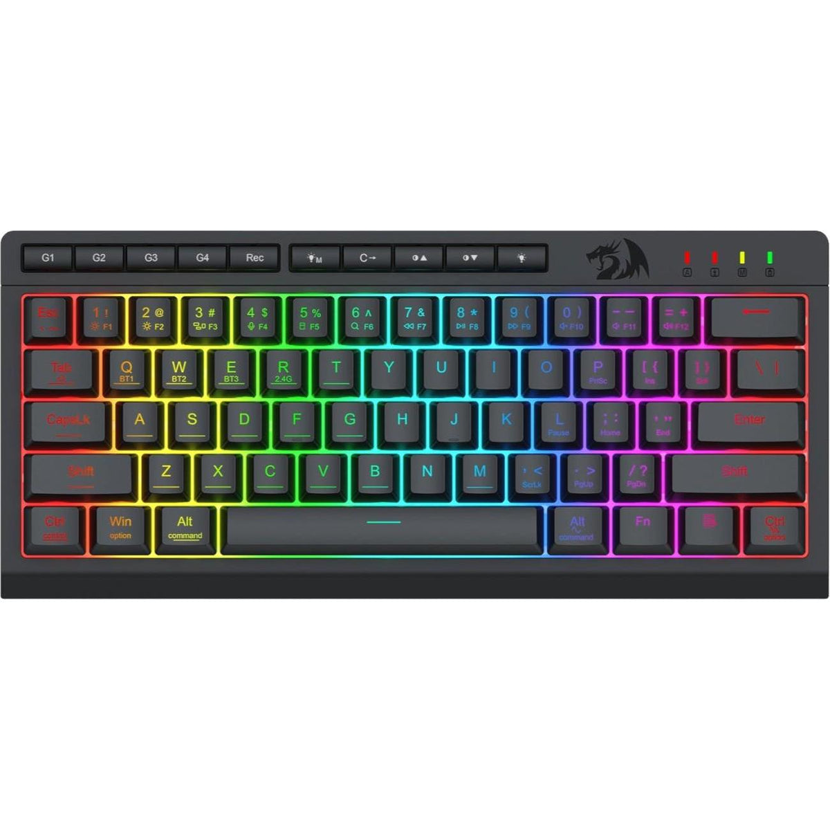 Redragon SHIVA K522 PRO RGB Wireless Gaming Keyboard- Black
