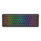 Redragon NOVA K709 65% Wired Gasket RGB Gaming Keyboard - Black features vibrant RGB lighting and a compact design.