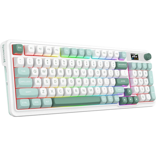 Redragon K719WGB GALATIN RGB PRO Full sized Wireless Gaming Keyboard - White
