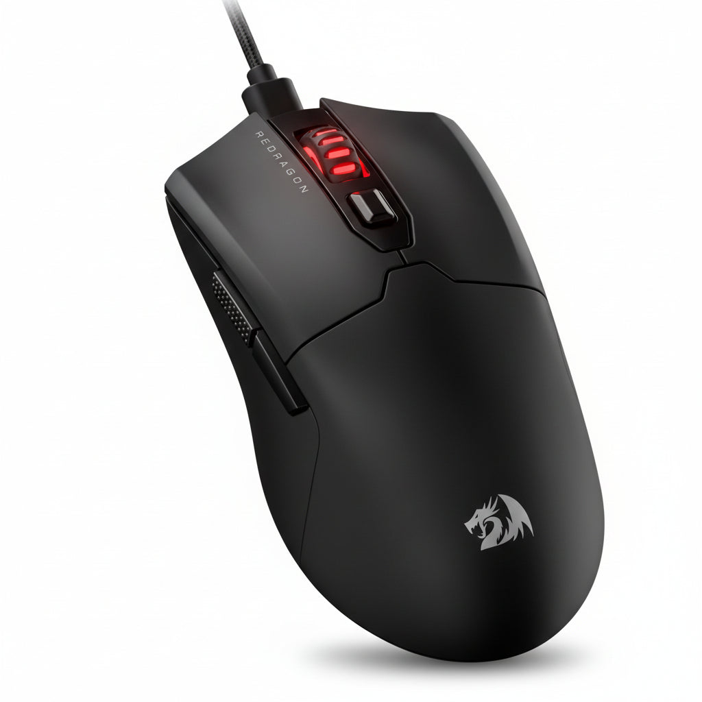 Redragon M995 Wired Gaming Mouse, 26000 DPI, 6 Programmable Buttons, RGB Backlit, Black