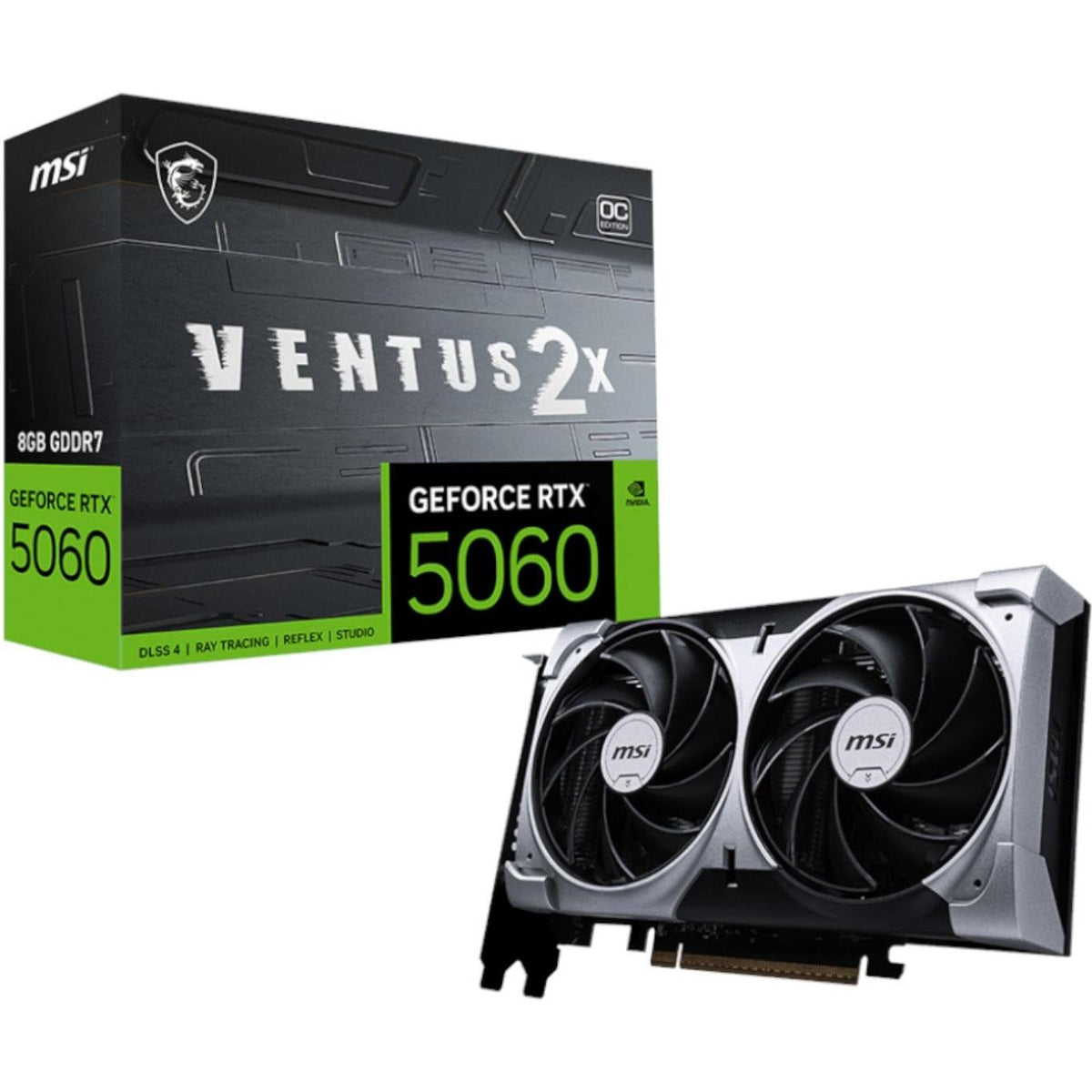 MSI GeForce RTX 5060 VENTUS 2X OC 8GB GDDR7 Graphics Card with DLSS 4