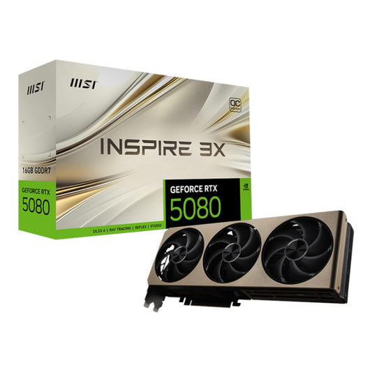 MSI GeForce RTX 5080 16GB INSPIRE 3X OC Graphics Card
