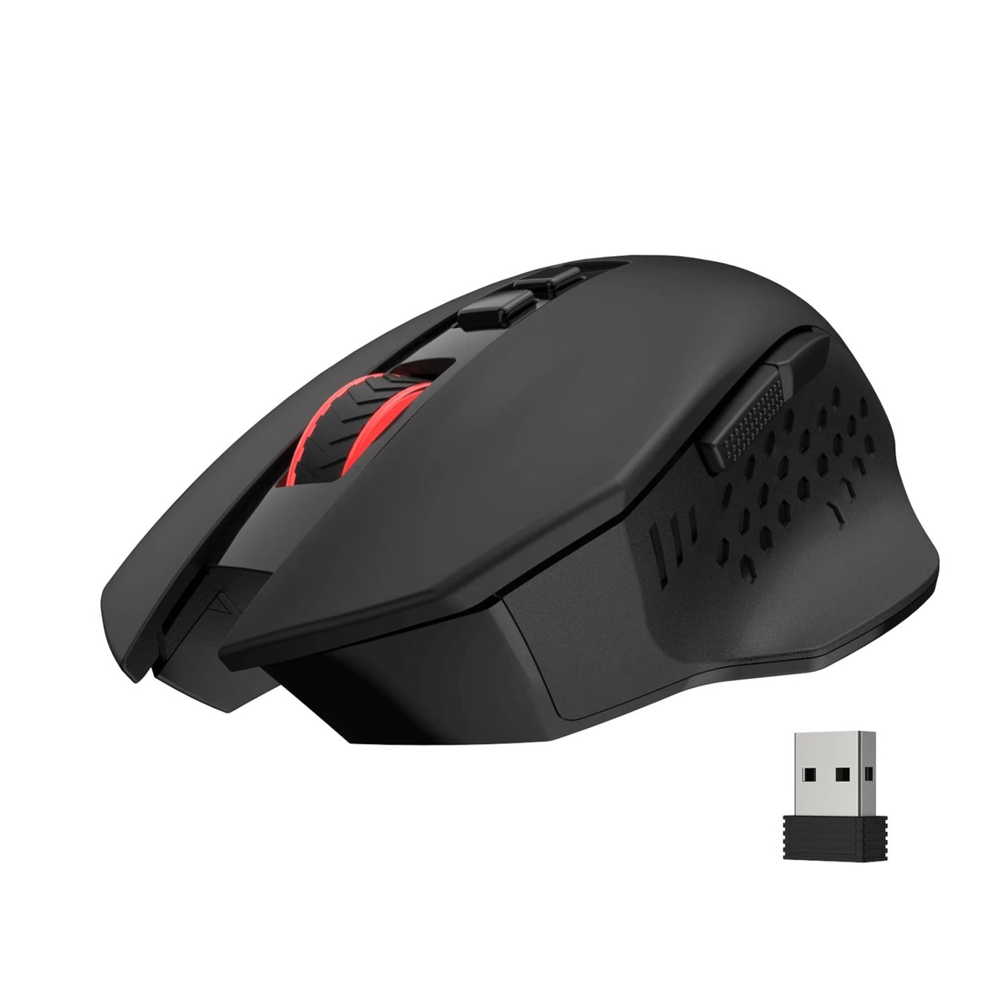 Redragon GAINER M656 Wireless Gaming Mouse 4000DPI - Black features seven programmable buttons for ultimate gaming control.