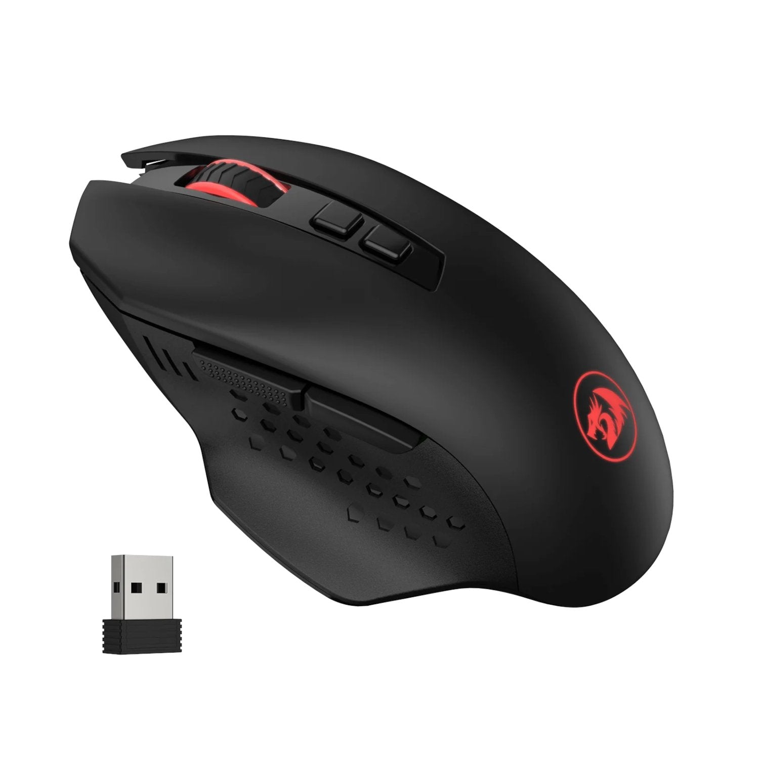 Discover the precision of the Redragon GAINER M656 Wireless Gaming Mouse 4000DPI - Black, featuring seven programmable buttons.